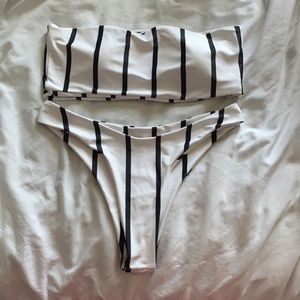 Black and white bikini